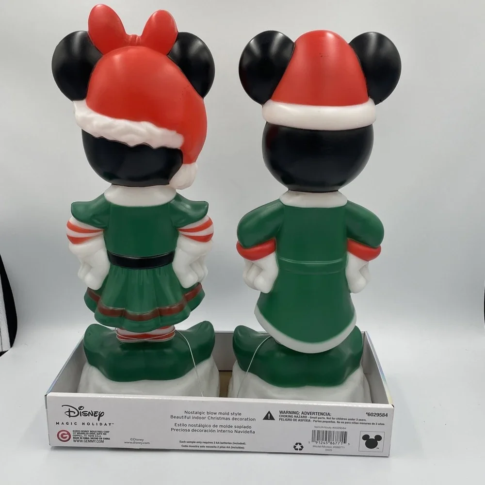 Disney Mickey Minnie Mouse Lighted Christmas Blow Mold 14